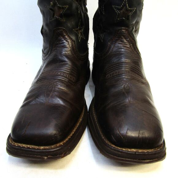 Durango Mens Size 8.5 M Brown Leather American Flag Cowboy Western Boots main image 4